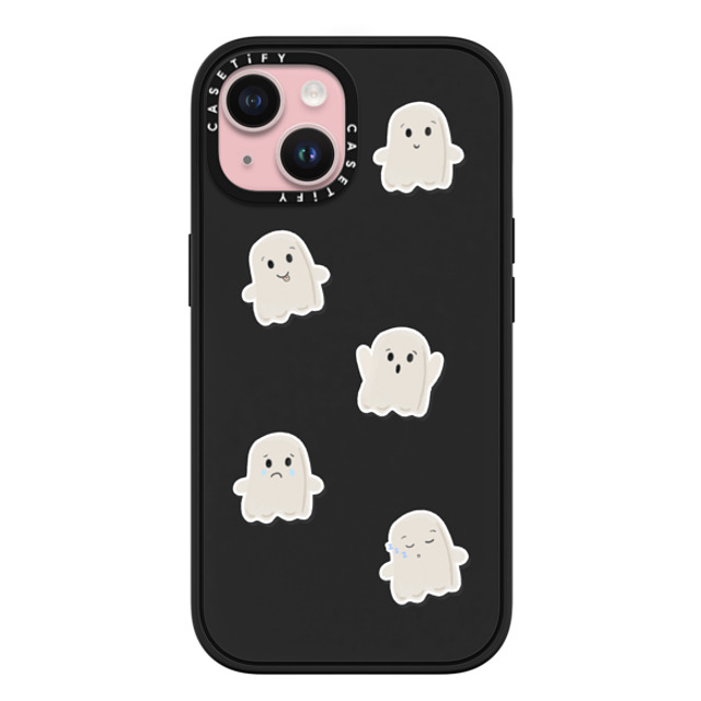 GMF Designs x CASETiFY iPhone 15 ケース マットブラック インパクトケース MagSafe対応 Lil Ghosts Phone Case by GMF Designs