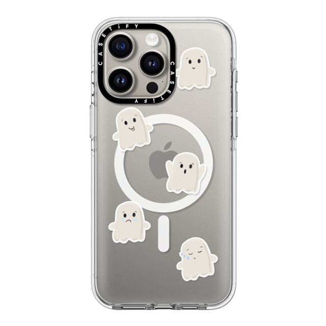 GMF Designs x CASETiFY iPhone 15 Pro Max ケース クリア クリア ケース MagSafe対応 Lil Ghosts Phone Case by GMF Designs