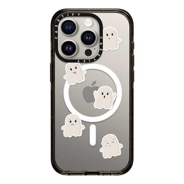 GMF Designs x CASETiFY iPhone 15 Pro ケース ブラック インパクトケース MagSafe対応 Lil Ghosts Phone Case by GMF Designs