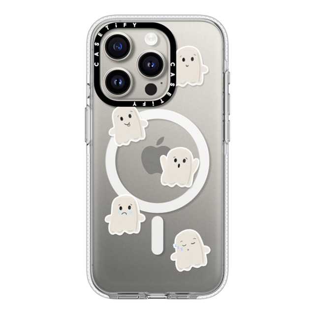 GMF Designs x CASETiFY iPhone 15 Pro ケース クリア クリア ケース MagSafe対応 Lil Ghosts Phone Case by GMF Designs