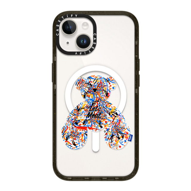 Kimmik Bear x CASETiFY iPhone 14 ケース ブラック インパクトケース MagSafe対応 Unexpected Ending