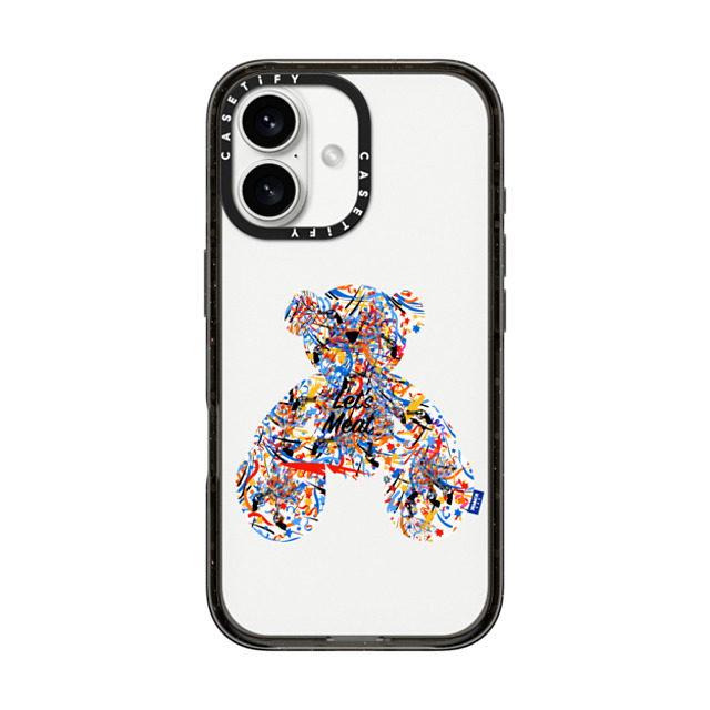 Kimmik Bear x CASETiFY iPhone 16 ケース ブラック インパクトケース Unexpected Ending