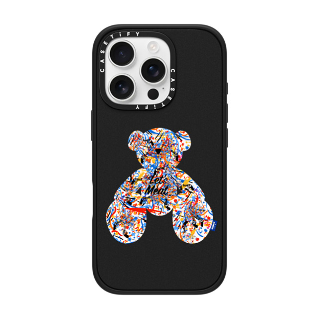 Kimmik Bear x CASETiFY iPhone 16 Pro ケース マットブラック インパクトケース Unexpected Ending