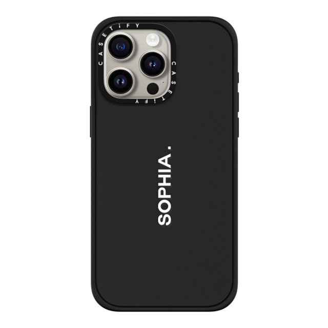 CASETiFY iPhone 15 Pro Max Case Matte Black Impact Case MagSafe Compatible Custom Case - sophia. CASETiFY iPhone 15 Pro Max Case Matte Black Impact Case MagSafe Compatible Custom Case - sophia.