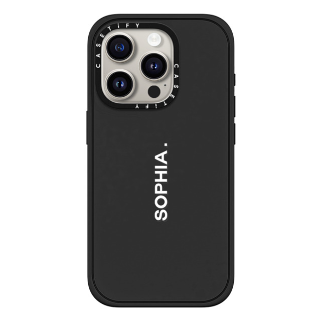 CASETiFY iPhone 15 Pro Case Matte Black Impact Case MagSafe Compatible Custom Case - sophia. CASETiFY iPhone 15 Pro Case Matte Black Impact Case MagSafe Compatible Custom Case - sophia.