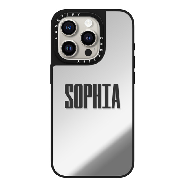 CASETiFY iPhone 15 Pro Case Silver on Black ミラーケース MagSafe対応 Custom Case - sophia CASETiFY iPhone 15 Pro Case Silver on Black ミラーケース MagSafe対応 Custom Case - sophia