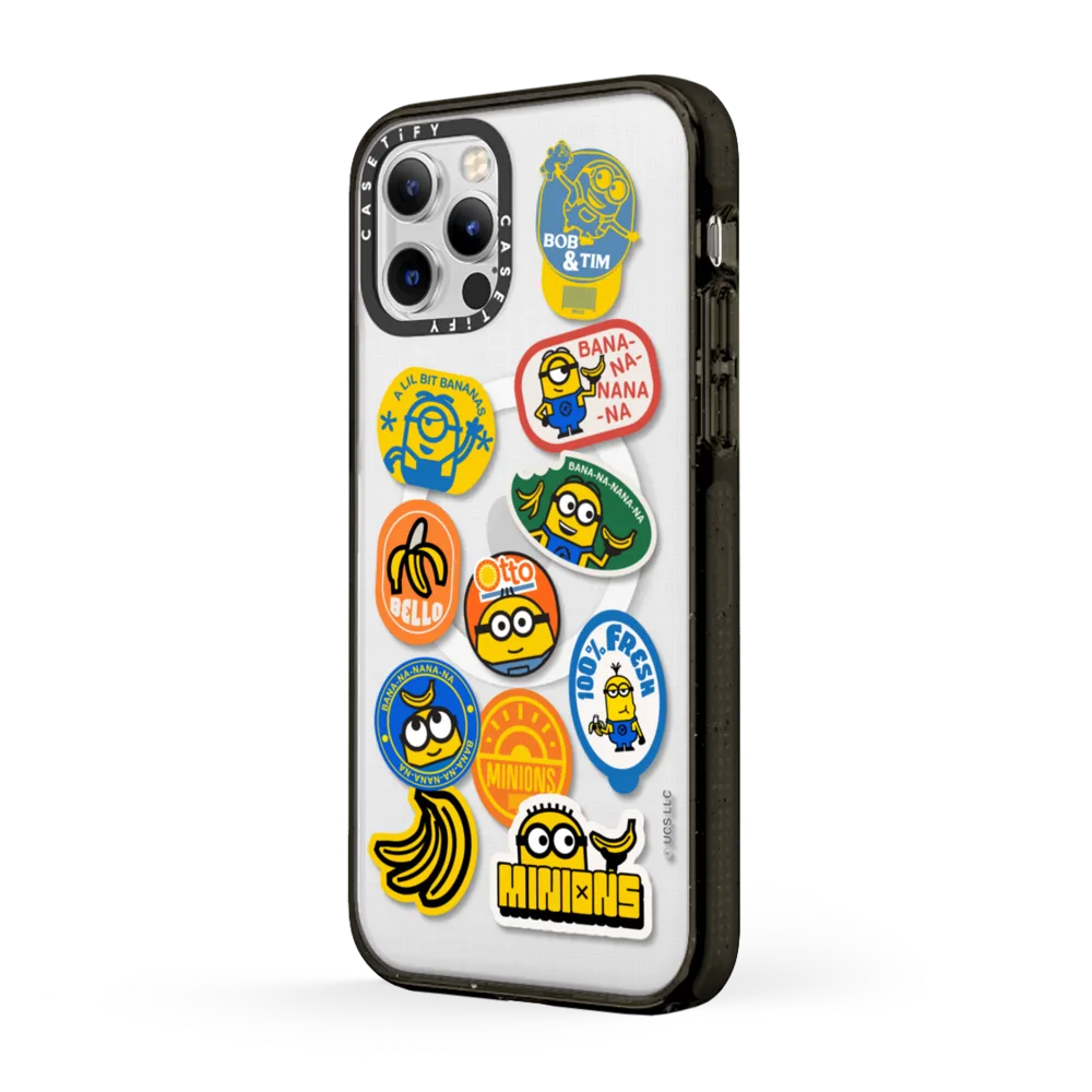 Impact iPhone 12 Pro Case MagSafe Compatible - Minions Banana Sticker Case