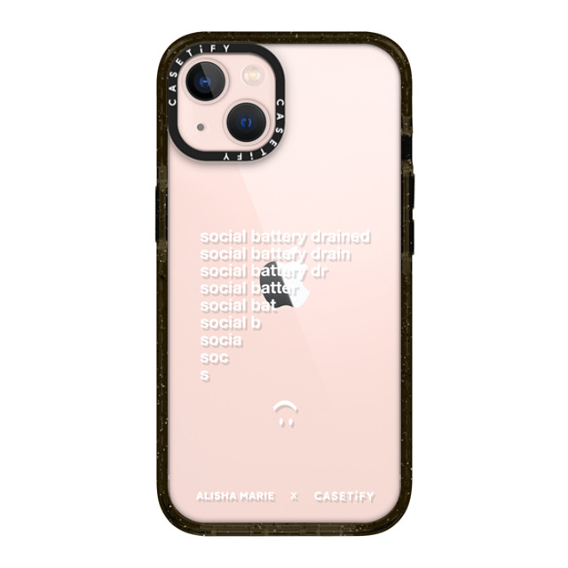 CASETiFY iPhone 13 ケース ブラック インパクトケース Alisha Marie Social Battery Case casetify