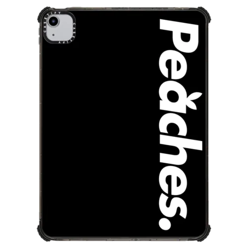 iPad Air (4th/5th gen) - Peaches. Black Logo iPad Case