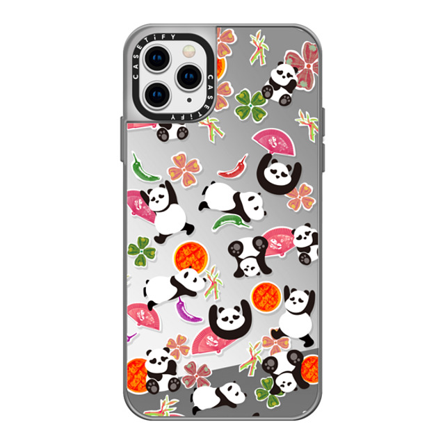 CASETiFY iPhone 11 Pro Max ケース シルバー (シルバーバンパー) ミラーケース Chef Panda casetify Back to School CASETiFY iPhone 11 Pro Max ケース シルバー (シルバーバンパー) ミラーケース Chef Panda casetify Back to School