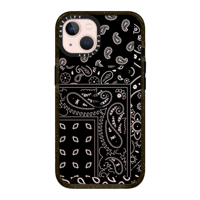 CASETiFY iPhone 13 ケース ブラック インパクトケース Paisley Case - Black casetify