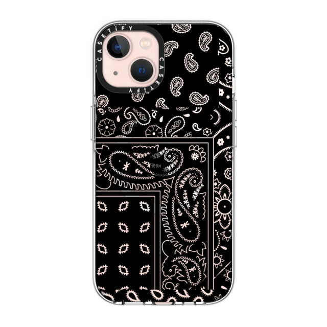 CASETiFY iPhone 13 ケース クリア クリア ケース MagSafe対応 Paisley Case - Black casetify