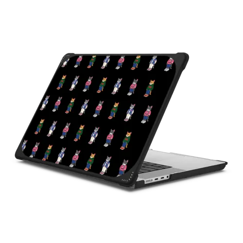 MacBook Pro 16-inch (M1 - M4) - College Cat Laptop Case - Black Edition