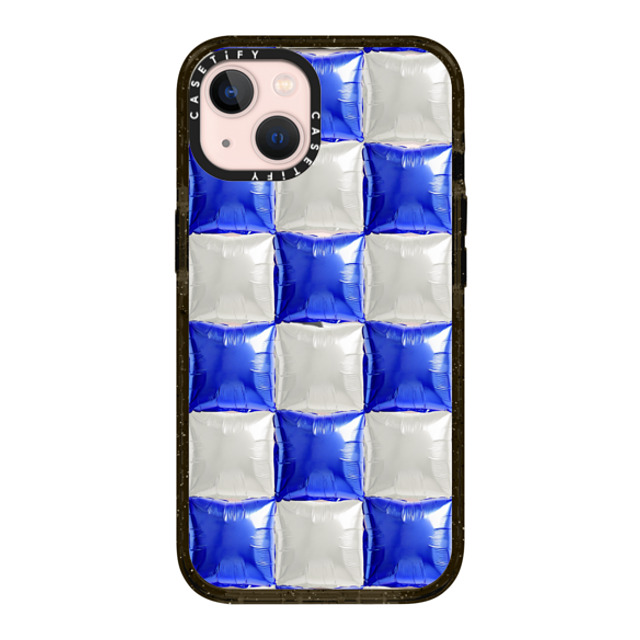 CASETiFY iPhone 13 ケース ブラック インパクトケース Y2K,Pattern Balloon Checkers - Royal Blue