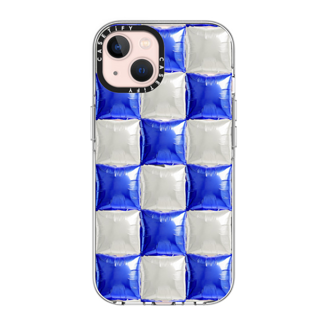 CASETiFY iPhone 13 ケース クリア クリア ケース MagSafe対応 Y2K,Pattern Balloon Checkers - Royal Blue