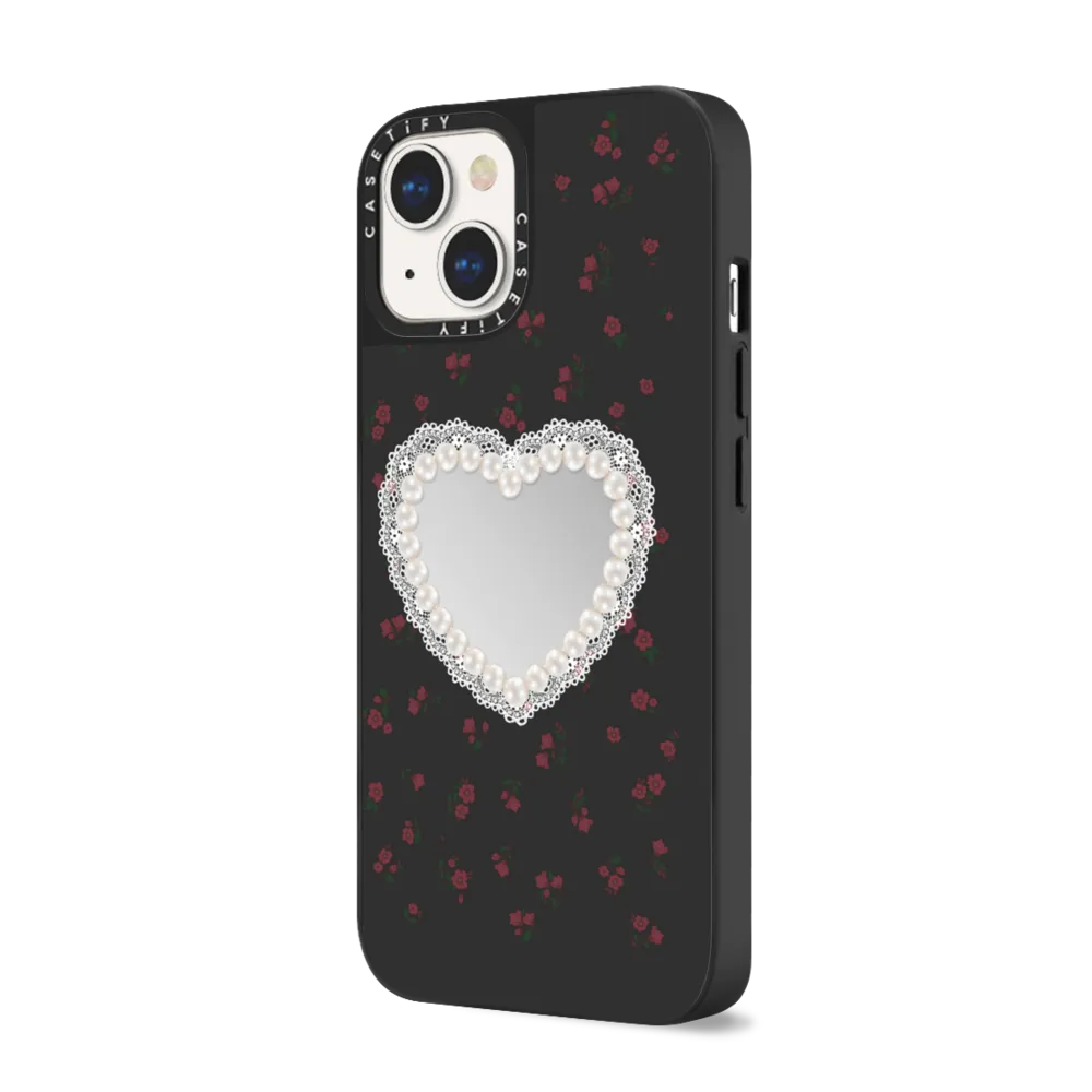 Mirror iPhone 13 Case MagSafe Compatible - Gothic Pearly Heart
