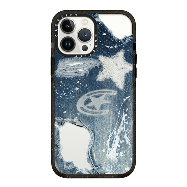 CASETiFY iPhone 13 Pro Max Case Black Impact Case MagSafe Compatible Pattern Pattern Denim Mother's Day CASETiFY iPhone 13 Pro Max Case Black Impact Case MagSafe Compatible Pattern Pattern Denim Mother's Day