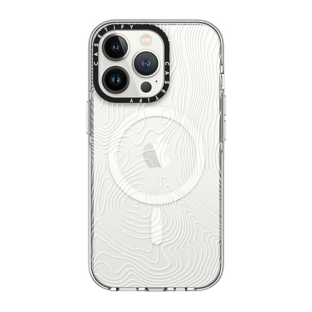 CASETiFY iPhone 13 Pro Case Clear Clear Case MagSafe Compatible nature,Pattern Topography Map CASETiFY iPhone 13 Pro Case Clear Clear Case MagSafe Compatible nature,Pattern Topography Map
