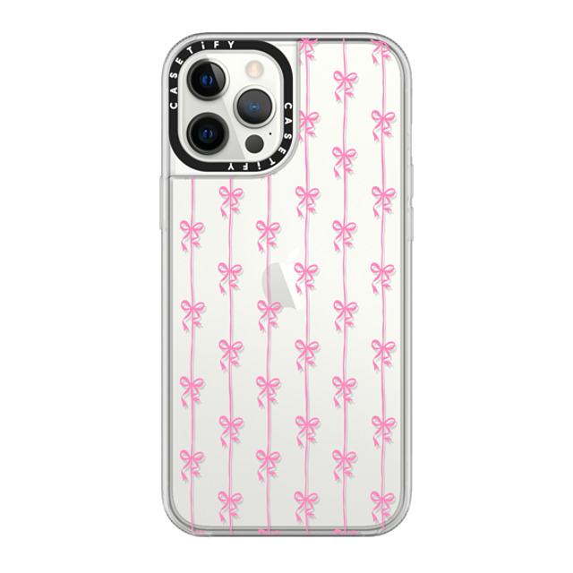 CASETiFY iPhone 12 Pro Max ケース クリア グリップケース Cottagecore Ballet Stripes