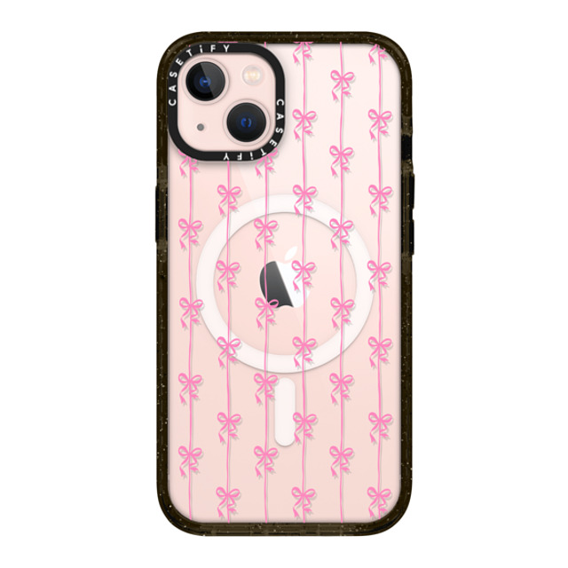 CASETiFY iPhone 13 ケース ブラック インパクトケース MagSafe対応 Cottagecore Ballet Stripes