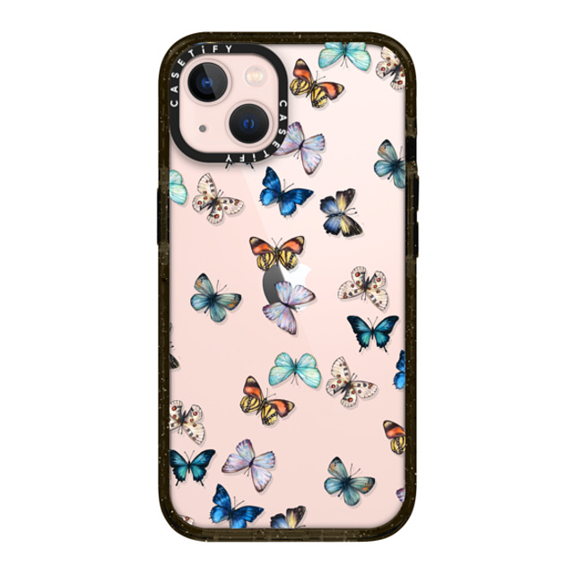 CASETiFY iPhone 13 ケース ブラック インパクトケース Animal Noir Butterfly