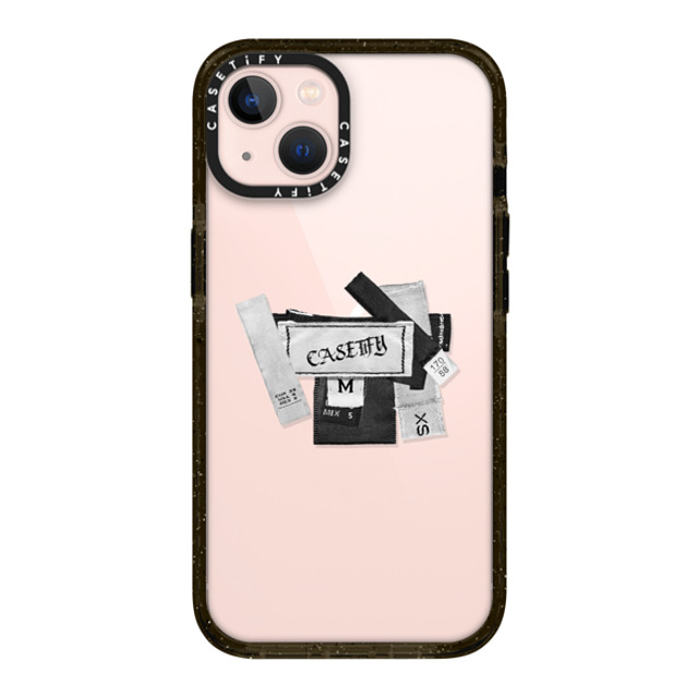 CASETiFY iPhone 13 ケース ブラック インパクトケース Y2K Tag Collage