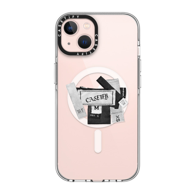 CASETiFY iPhone 13 ケース クリア クリア ケース MagSafe対応 Y2K Tag Collage