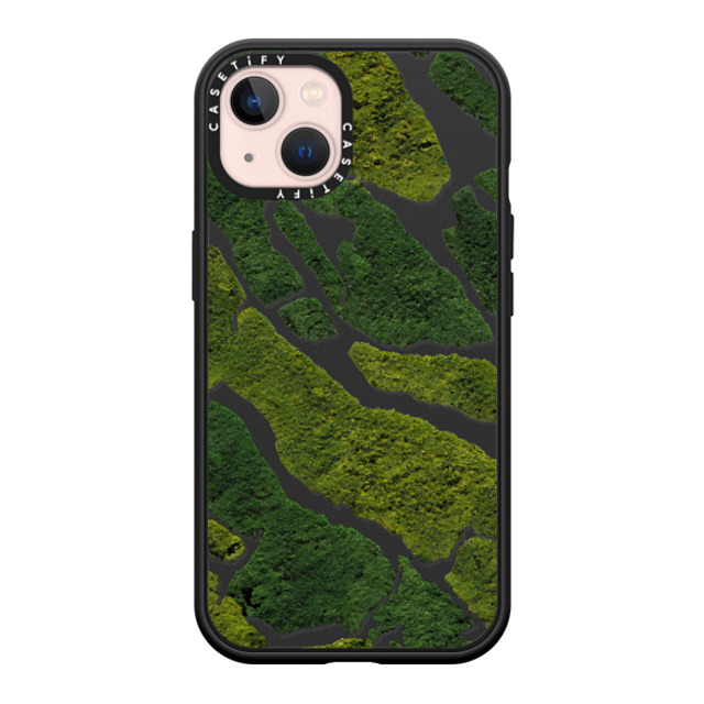 CASETiFY iPhone 13 ケース マットブラック インパクトケース MagSafe対応 nature Moss Camo