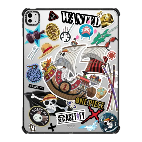 iPad Pro 13-inch (M4/M5) - ONE PIECE 25th Straw Hat Crew Sticker Tablet Case