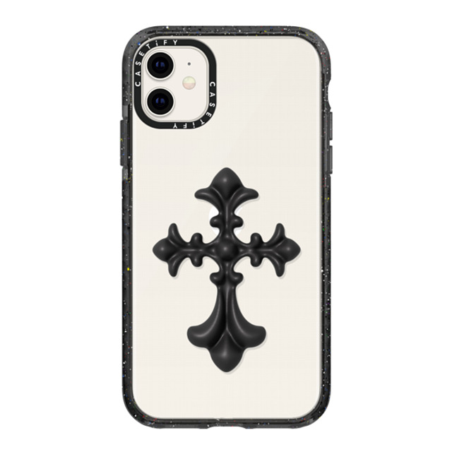 CASETiFY iPhone 11 ケース ブラック インパクトケース Y2K Cross Heritage