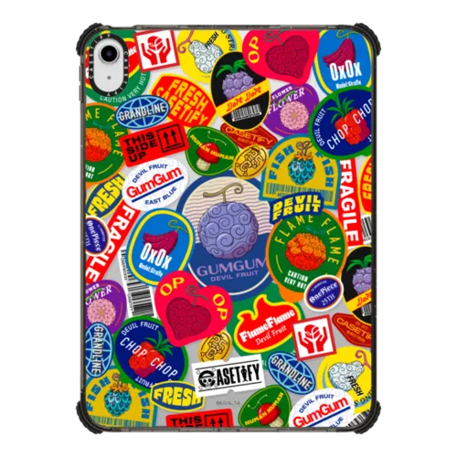 iPad 10.9-inch (10th gen) - Devil Fruits Label Sticker Tablet Case