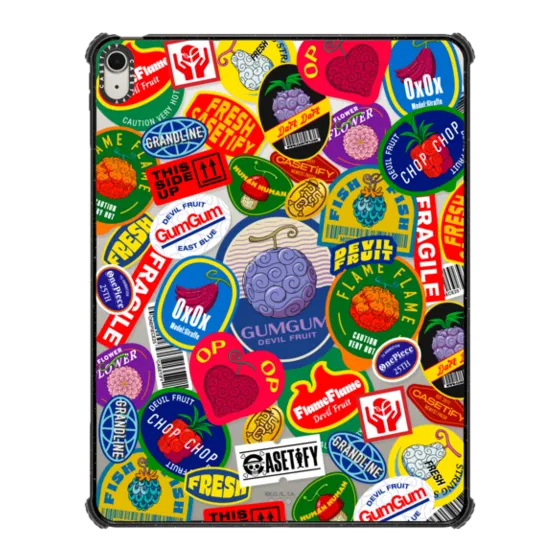 Impact iPad Air 13-inch (M2/M3) Case - Devil Fruits Label Sticker Tablet Case