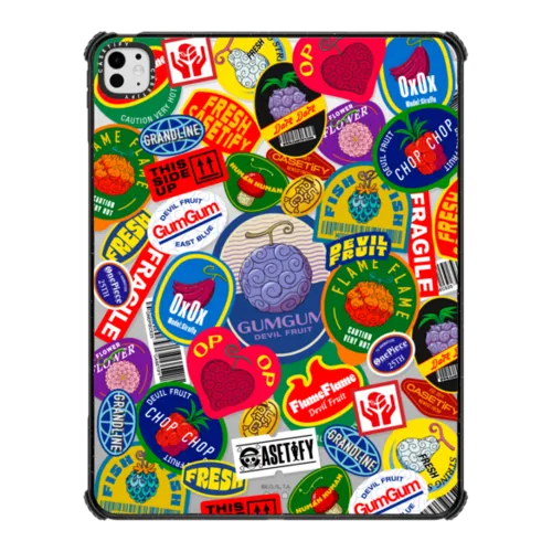 iPad Pro 13-inch (M4) - Devil Fruits Label Sticker Tablet Case