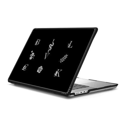 MacBook Pro 16-inch (M1 - M5) - BLVCK Floral Logo Laptop Case