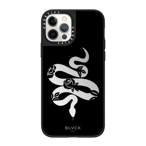 iPhone 12 Pro - BLVCK Floral Snake Case - Black