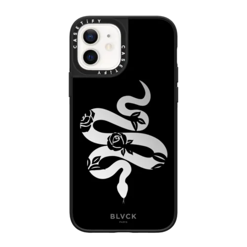 iPhone 12 - BLVCK Floral Snake Case - Black
