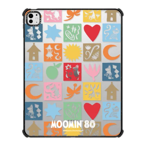 iPad Pro 13-inch (M4/M5) - Moomin Square Pattern Tablet Case