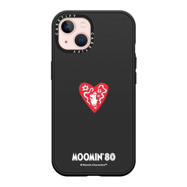 Moomin x CASETiFY iPhone 13 �P�[�X Heart,Cartoon �}�b�g�u���b�N �C���p�N�g�P�[�X MagSafe�Ή� Moomin in Heart Case