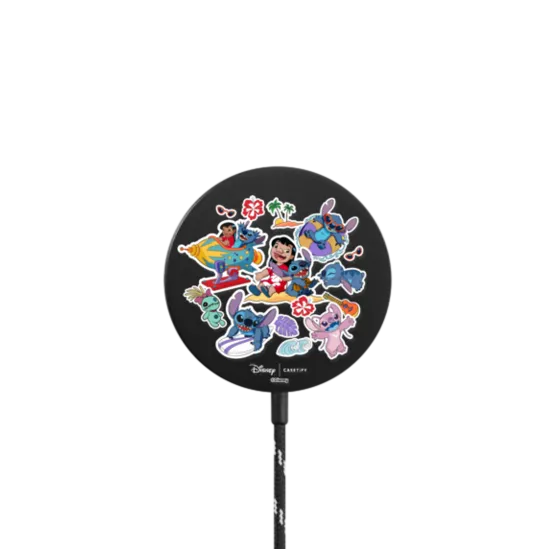 Magnetic Wireless Charger MagSafe Compatible - Lilo & Stitch Sticker PowerThru Magnetic Wireless Charger