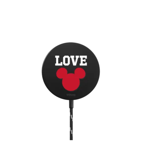   - Mickey Mouse Love Symbol PowerThru Magnetic Wireless Charger