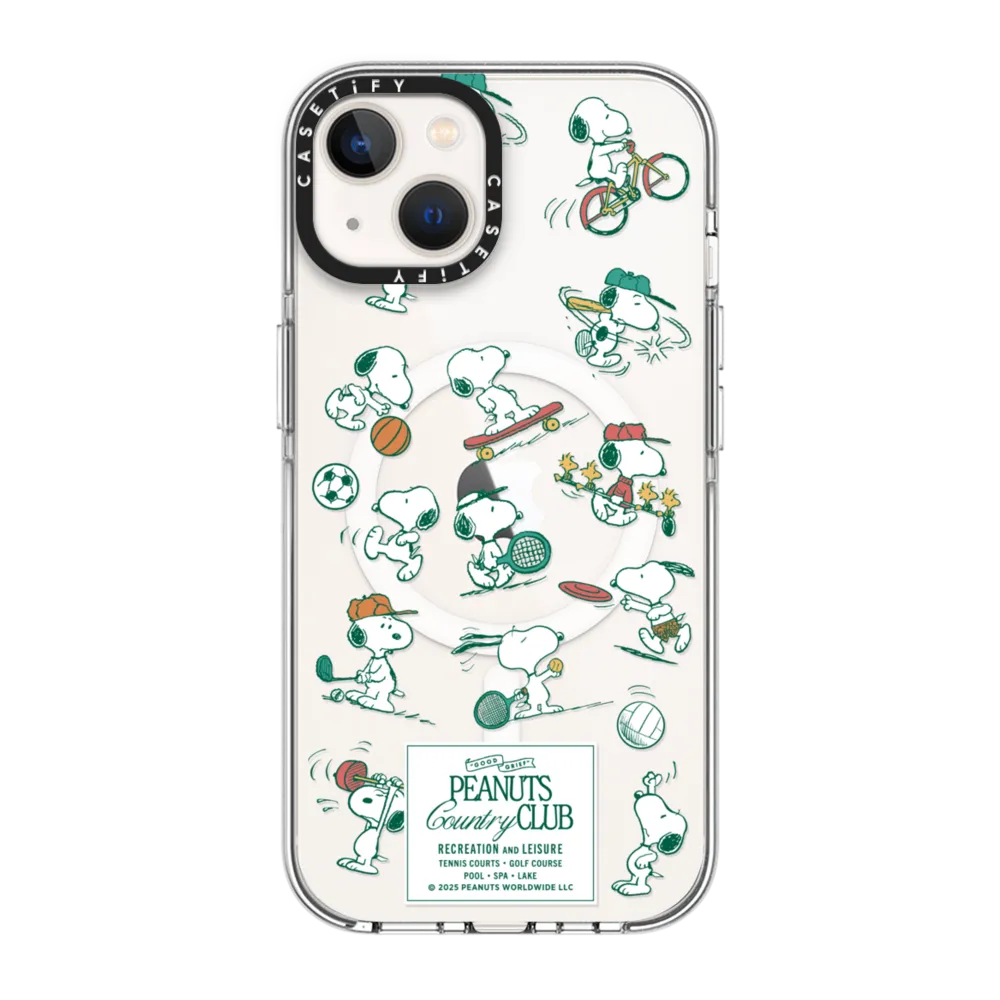 Impact Clear iPhone 13 Case MagSafe Compatible - Snoopy Sports & Recreation Case