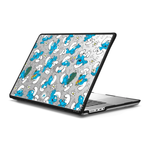 MacBook Pro 16-inch (M1 - M5) - The Smurfs Jumbled Pattern Laptop Case