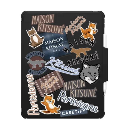 iPad Pro 13-inch (M4/M5) - Maison Kitsune Sticker Tablet Case