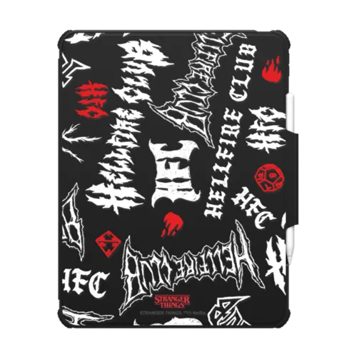 iPad Pro 13-inch (M4/M5) - Stranger Things Hellfire Club Pattern Tablet Case