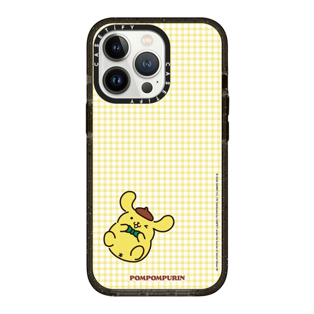 Sanrio Puppy Pals x CASETiFY iPhone 13 Pro �P�[�X �u���b�N �C���p�N�g�P�[�X MagSafe�Ή� Sanrio Puppy Pals - Pompompurin with you Custom Case - Ch