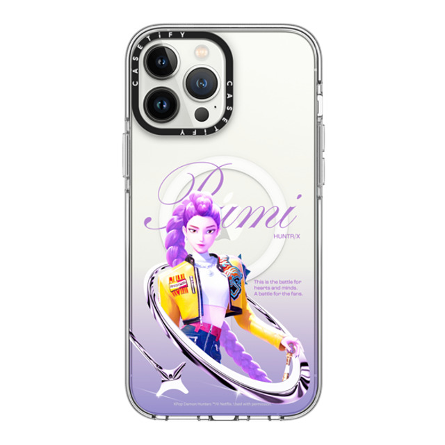 Kpop Demon Hunters x CASETiFY iPhone 13 Pro Max �P�[�X �N���A �C���p�N�g �N���A�P�[�X MagSafe�Ή� HUNTRX Rumi Case
