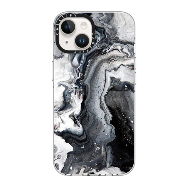 CASETiFY iPhone 14 Case Clear Clear Case MagSafe Compatible black and white marble casetify CASETiFY iPhone 14 Case Clear Clear Case MagSafe Compatible black and white marble casetify