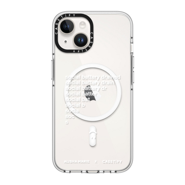 CASETiFY iPhone 14 ケース クリア クリア ケース MagSafe対応 Alisha Marie Social Battery Case casetify