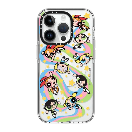 Clear iPhone 14 Pro Case MagSafe Compatible - The Powerpuff Girls Heart Case