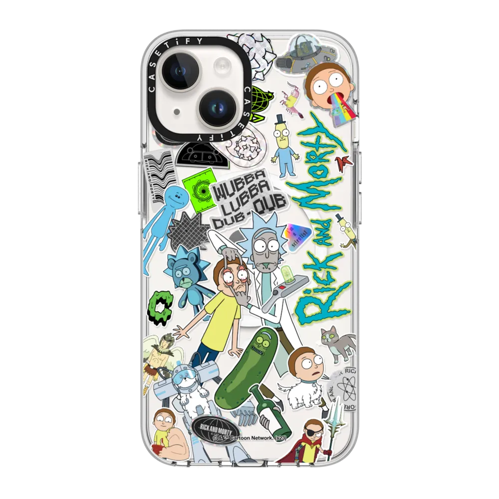 Clear iPhone 14 Case MagSafe Compatible - Multiverse Sticker Case